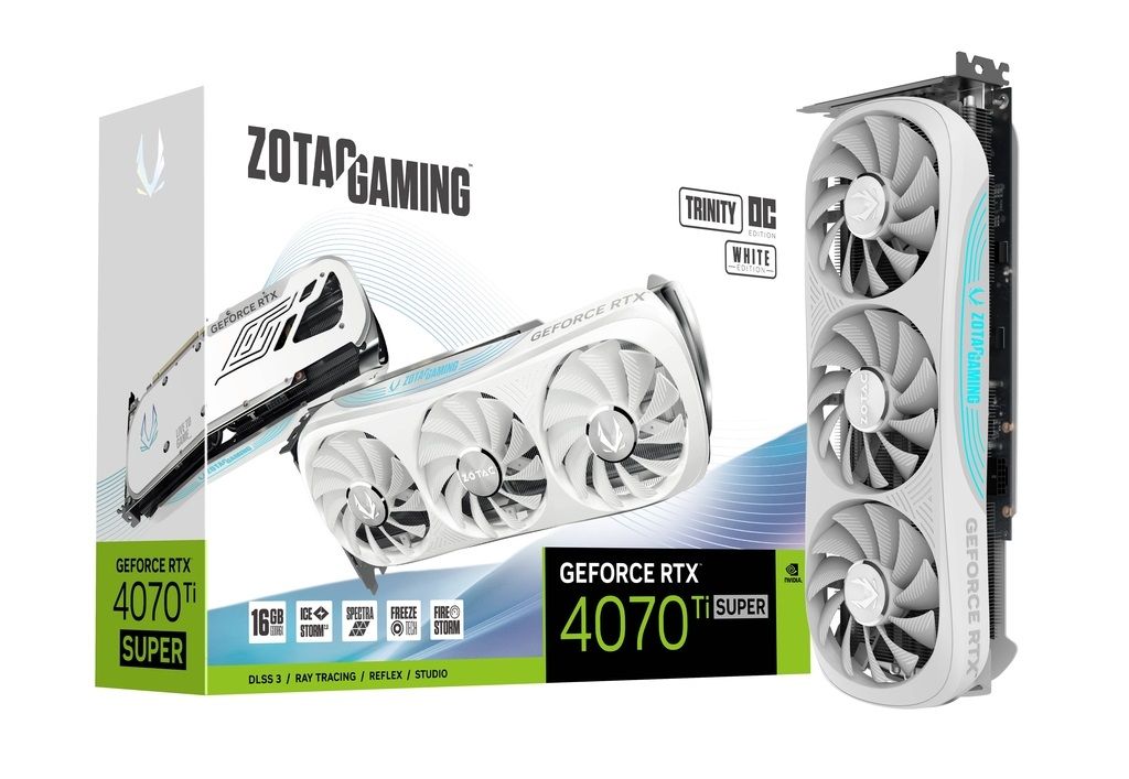 Zotac GeForce RTX4070 Ti 16GB DDR6X Super Trinity OC White