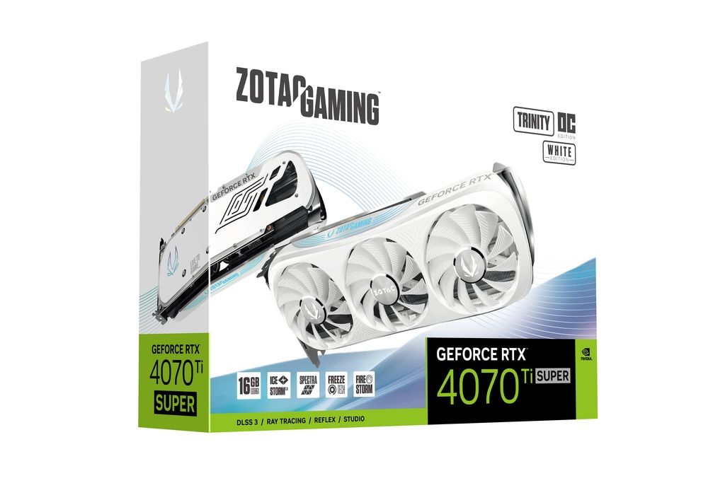 Zotac GeForce RTX4070 Ti 16GB DDR6X Super Trinity OC White