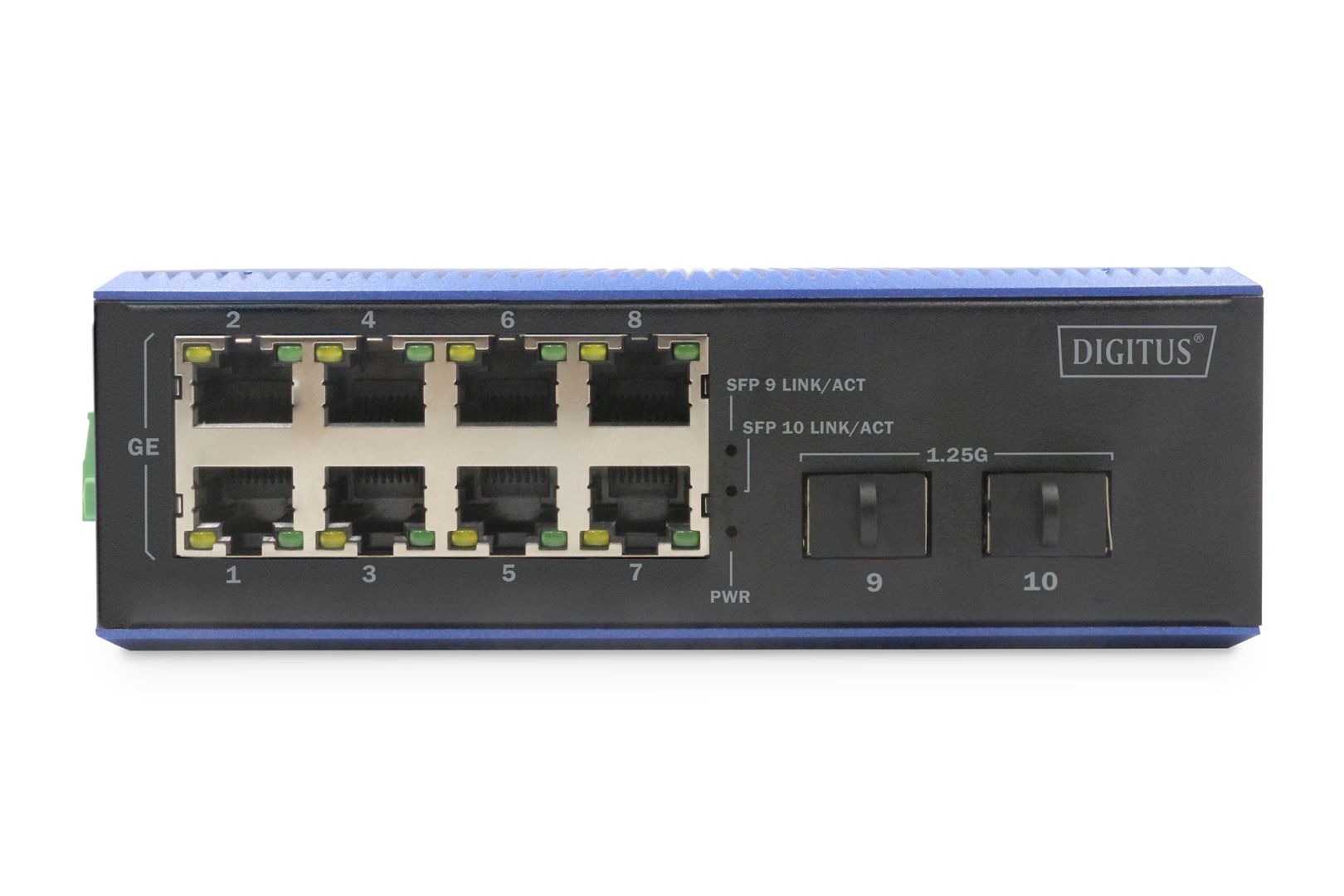 Digitus Industrial 8 + 2 -Port Gigabit Ethernet PoE Switch