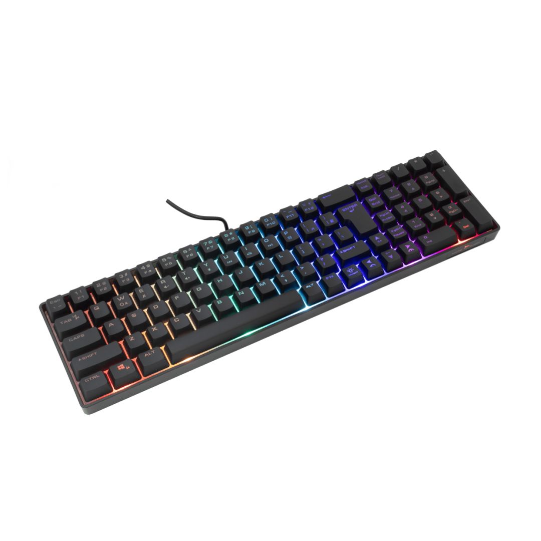 White Shark GK-001114B Gladius RGB Gaming keyboard Black US