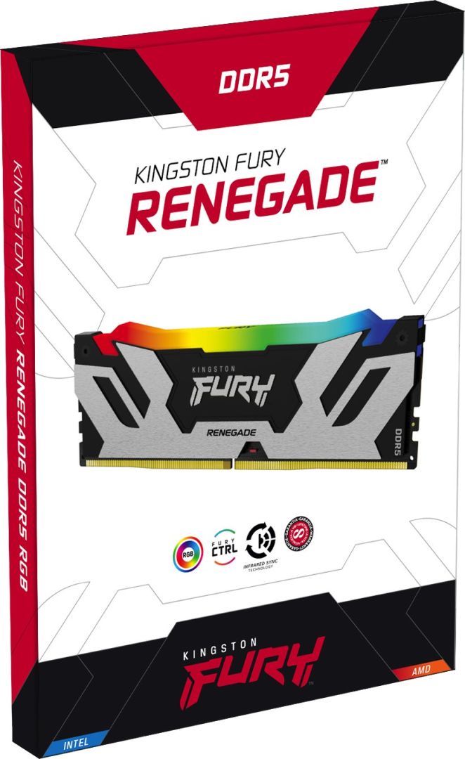 Kingston 32GB DDR5 8000MHz Kit(2x16GB) Fury Renegade RGB Black/Silver