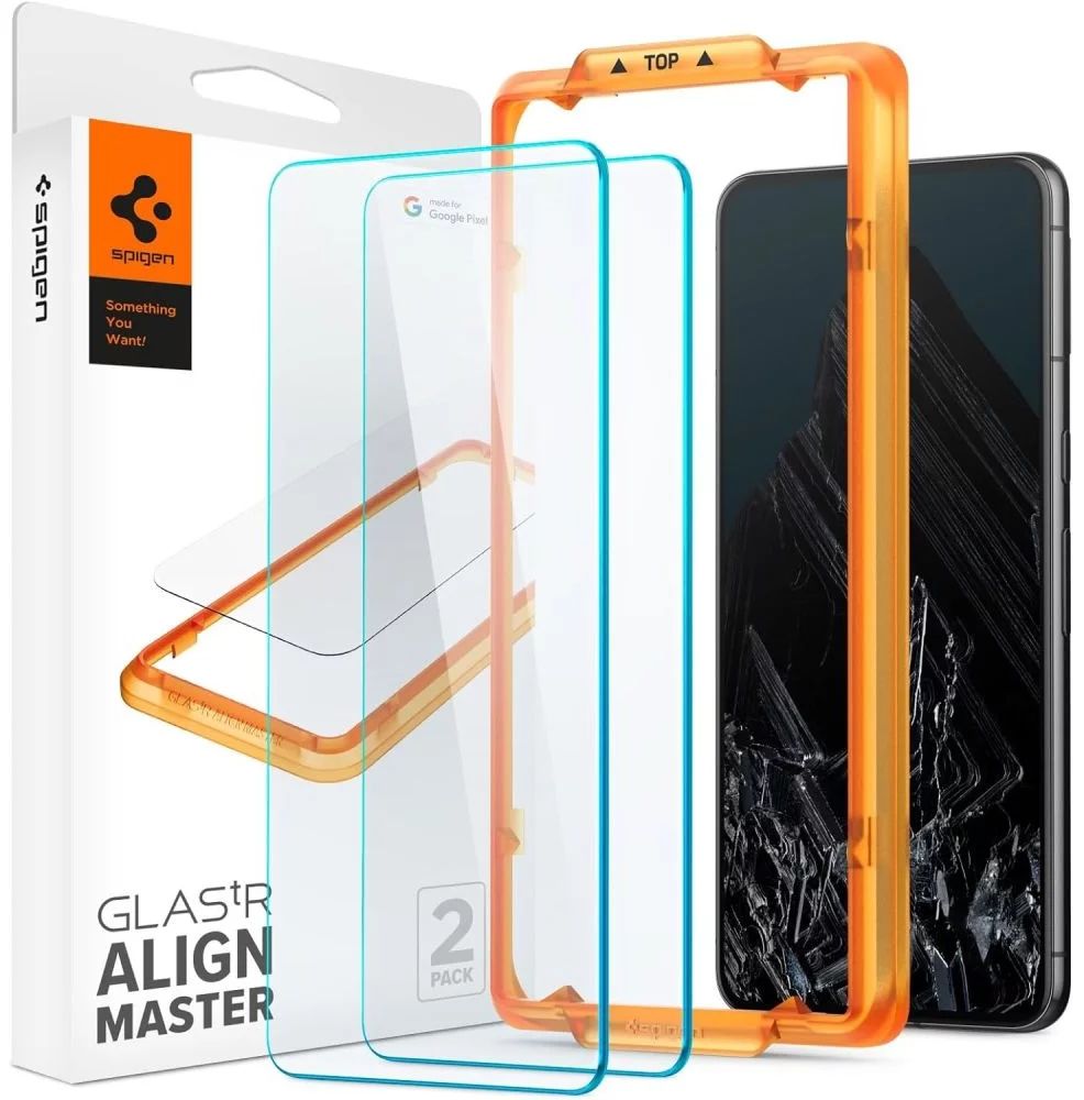 Spigen Glass tR AlignMaster 2 Pack for Google Pixel 8 Pro