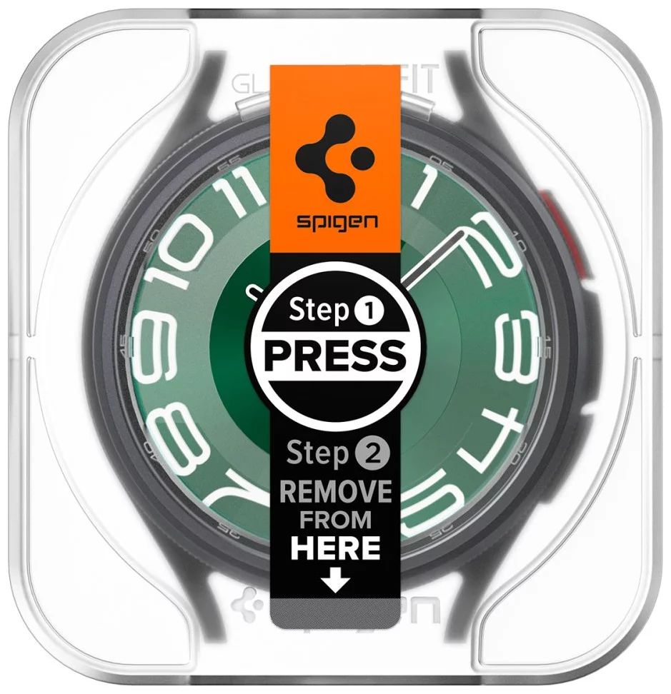 Spigen Glass tR EZ Fit 2 Pack for Samsung Galaxy Watch6 Classic 47mm