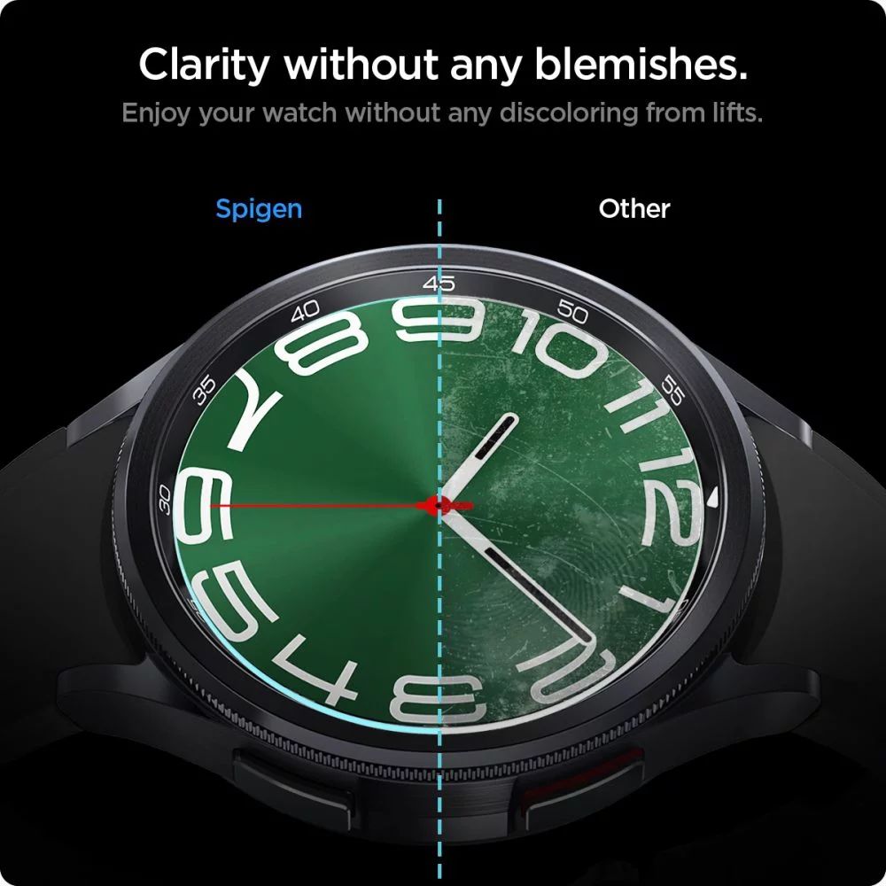 Spigen Glass tR EZ Fit 2 Pack for Samsung Galaxy Watch6 Classic 47mm