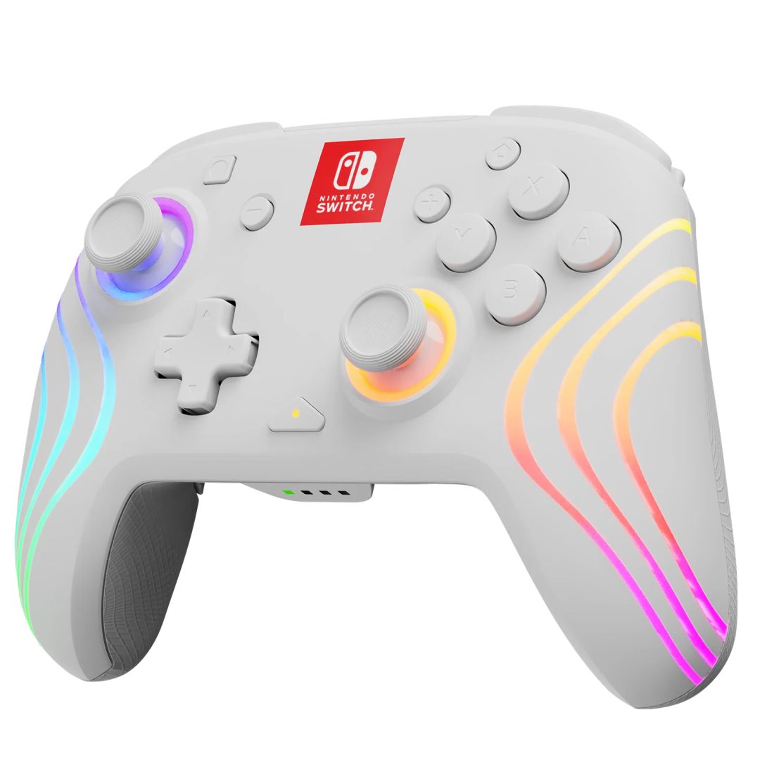 PDP Afterglow Wave WirelessController for Nintendo Switch White