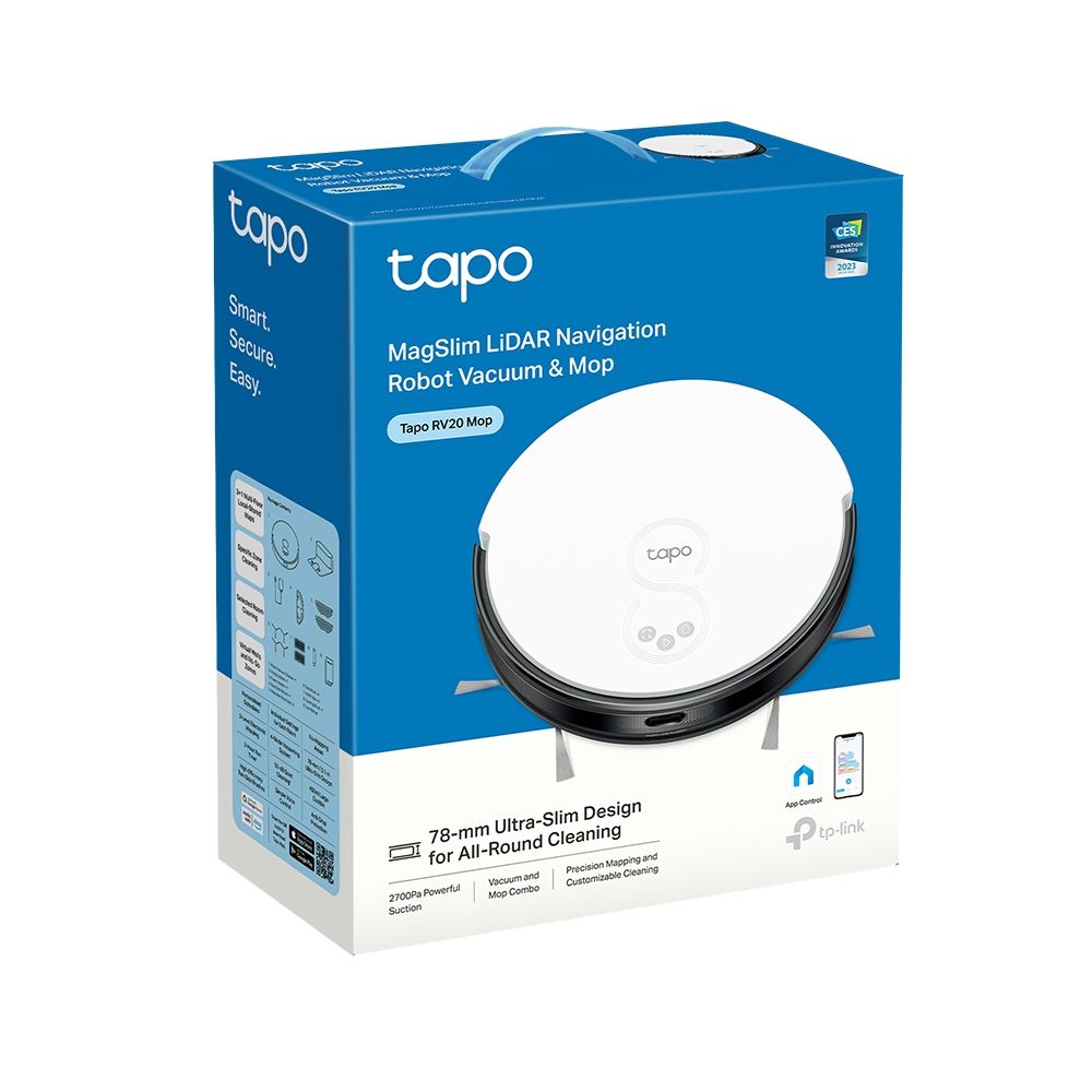 TP-Link Tapo RV20 Mop MagSlim LiDAR Navigation Robot Vacuum & Mop