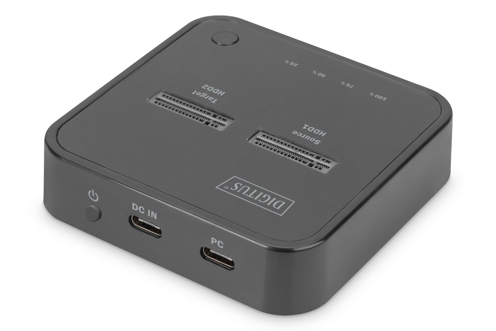 Digitus Dual M.2 NVMe SSD Docking Station with Offline Clone Function USB-C Black