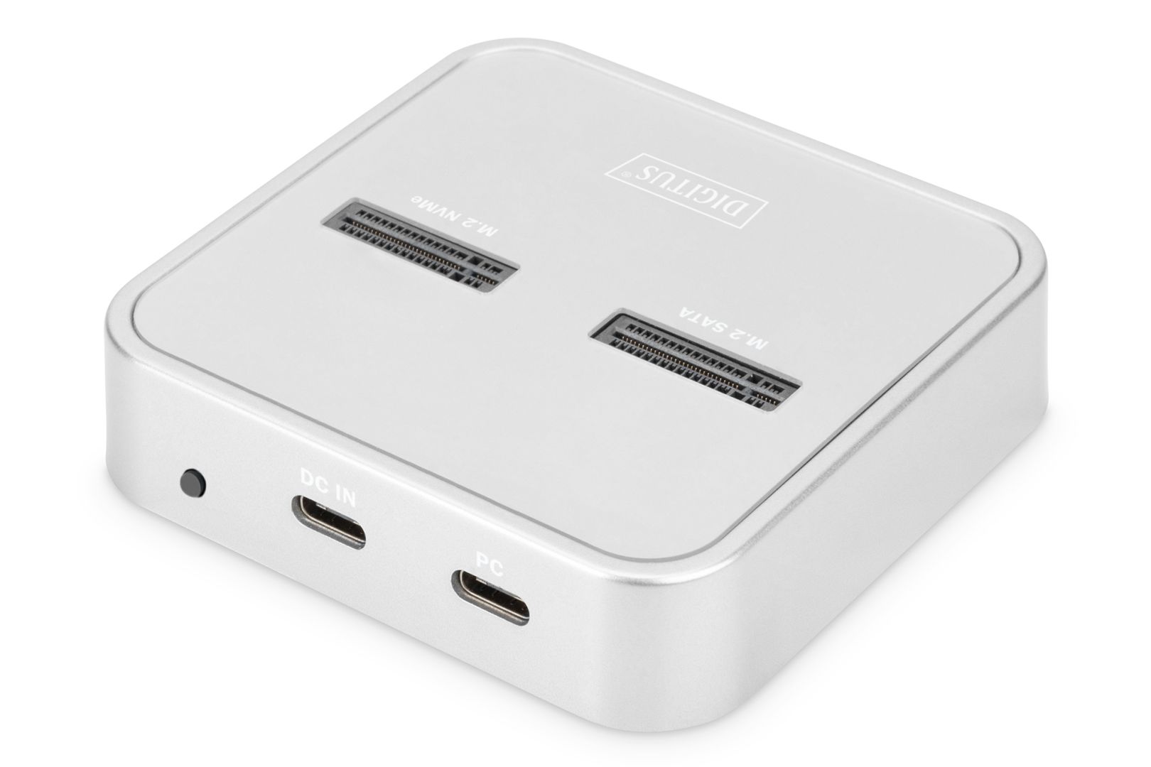 Digitus M.2 NVMe + M.2 SATA SSD Docking Station with SD Express Card Reader USB-C White