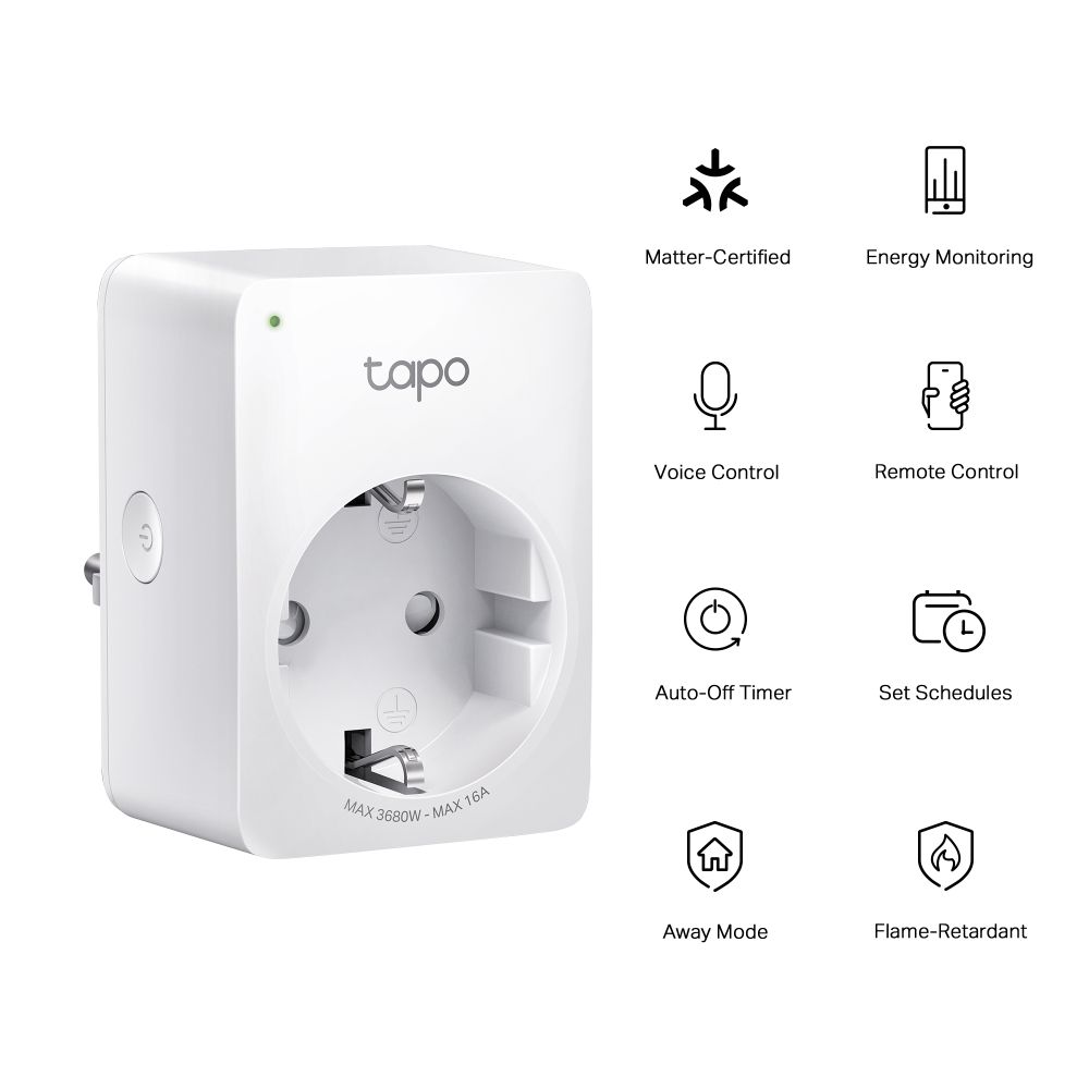 TP-Link Tapo P110M Mini Smart Wi-Fi Plug Energy Monitoring (1-pack)