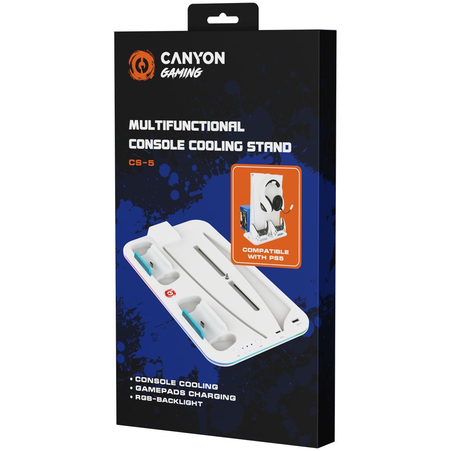 Canyon CS-5 Multifunctional Cooling Stand for Playstation 5 White