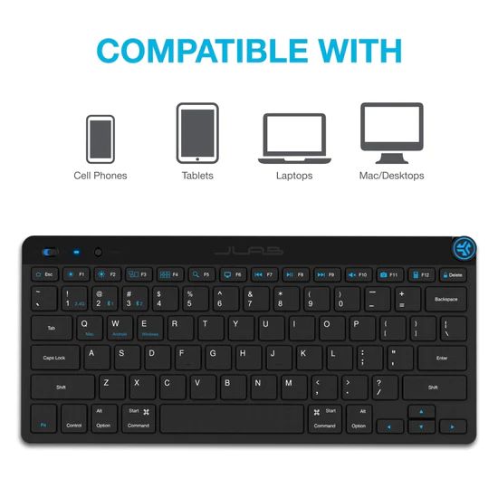 JLab Go Wireless Bluetooth Keyboard Black US