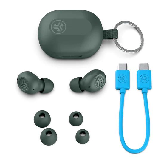 JLab JBuds Mini True Wireless Earbuds Sage Gray