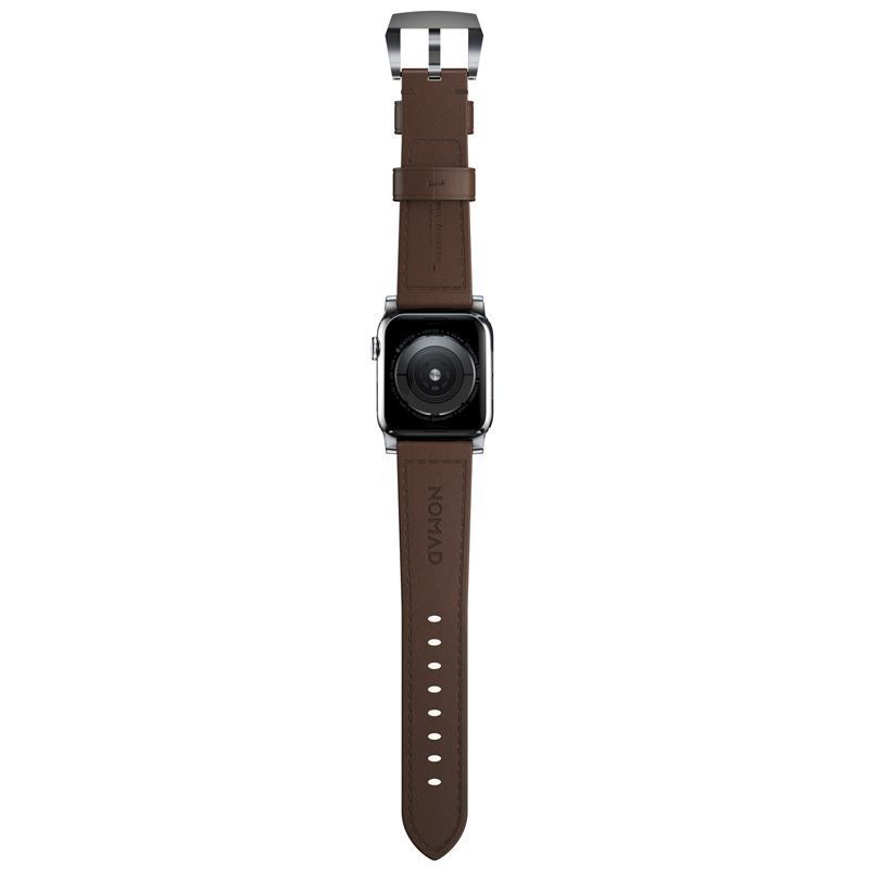 Nomad  Traditional Band Apple Watch Ultra 2/1 (49mm) 9/8/7 (45mm)/6/SE/5/4 (44mm)/3/2/1 (42mm) Silver/Brown