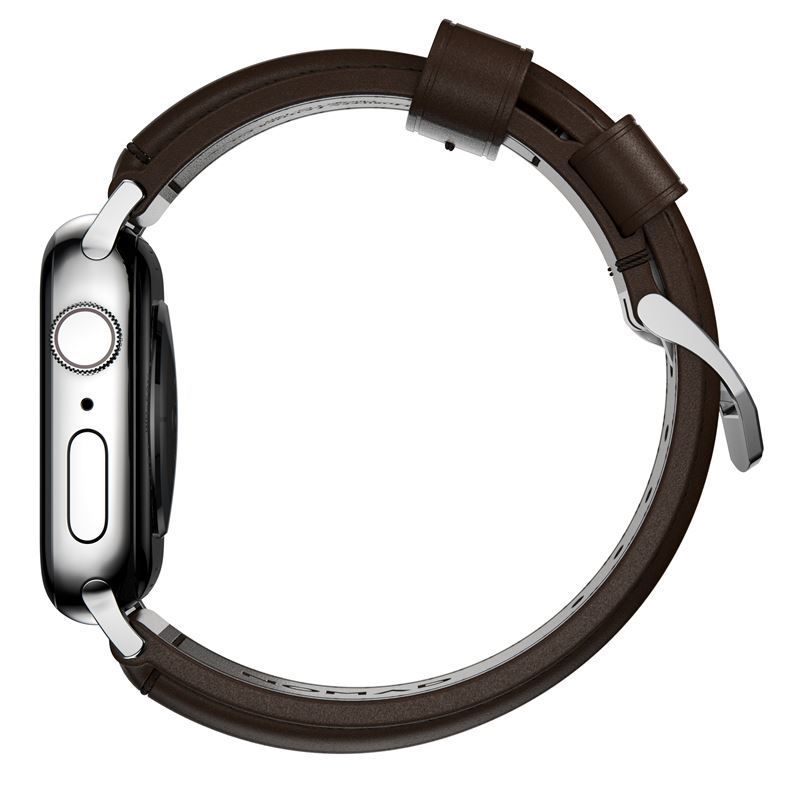 Nomad  Traditional Band Apple Watch Ultra 2/1 (49mm) 9/8/7 (45mm)/6/SE/5/4 (44mm)/3/2/1 (42mm) Silver/Brown