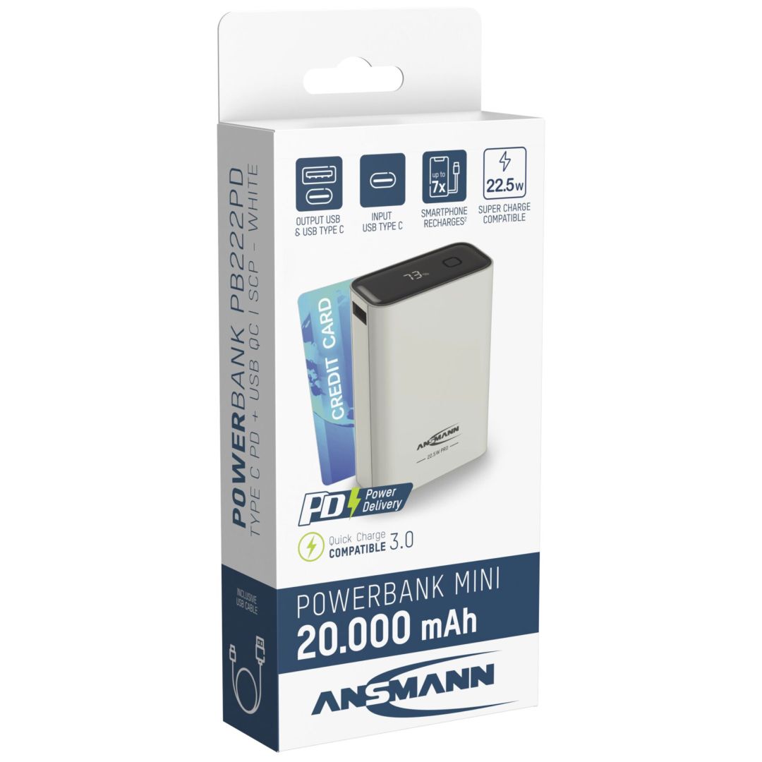 Ansmann 20000mAh Pro PowerBank White