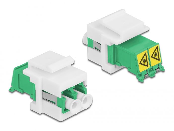 DeLock Keystone Module LC Duplex female to LC Duplex female with laser protection flip inside