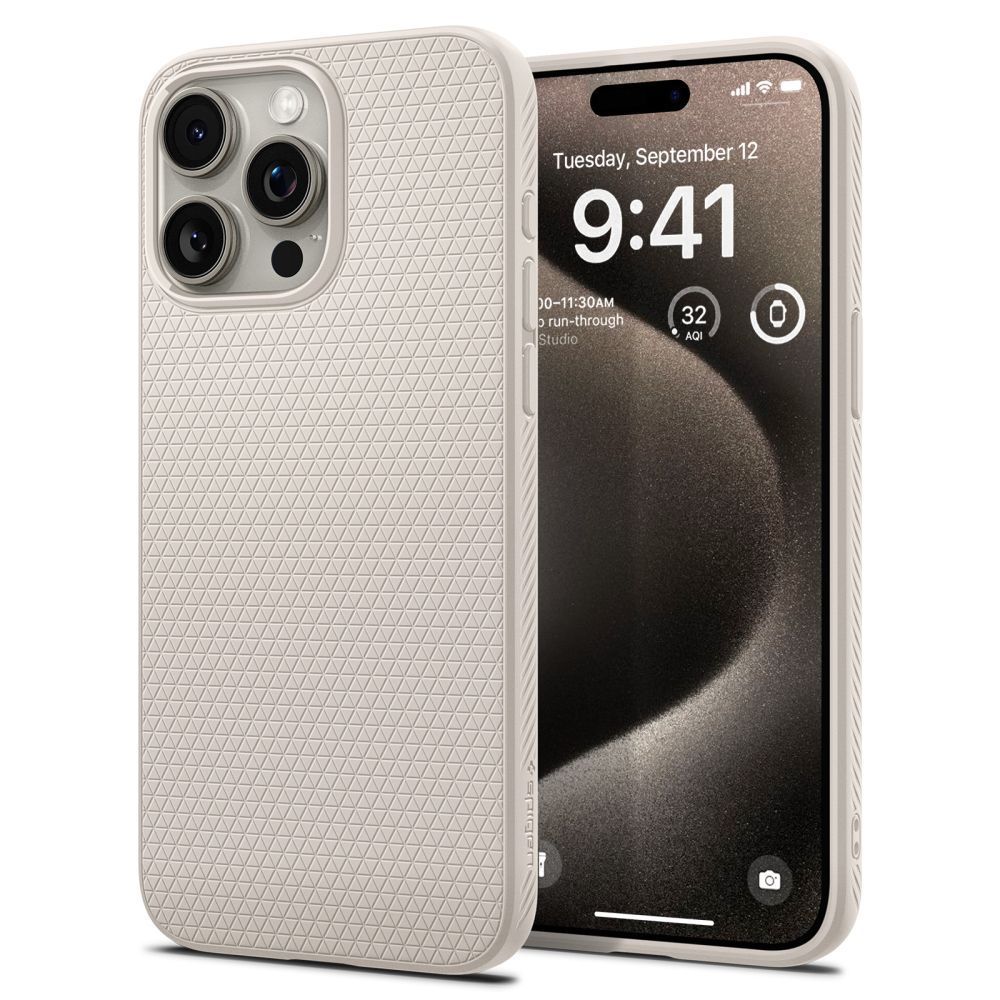 Spigen Liquid Air for iPhone 15 Pro Max Natural Titanium