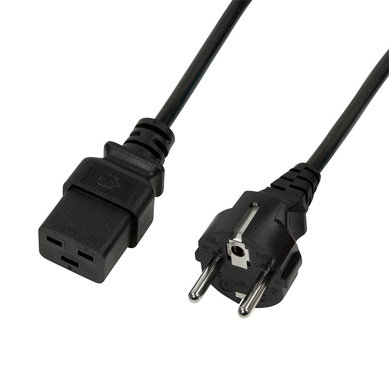 Logilink Power cable CEE 7/7 to IEC C19 1,8m Black