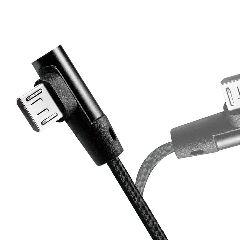 Logilink USB 2.0 cable, USB-A/M to Micro-USB/M (90°) 0,3m Black