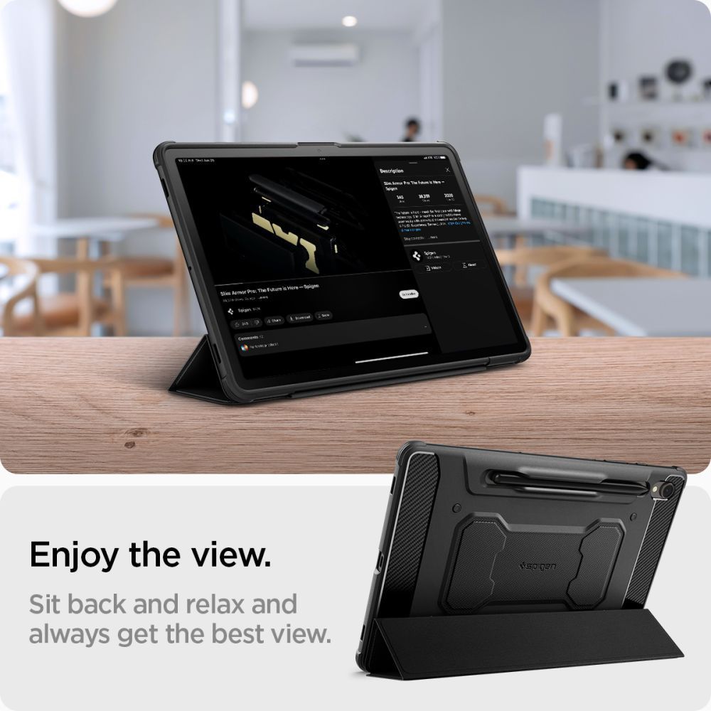 Spigen Rugged Armor Pro for Samsung Galaxy Tab S9 Black