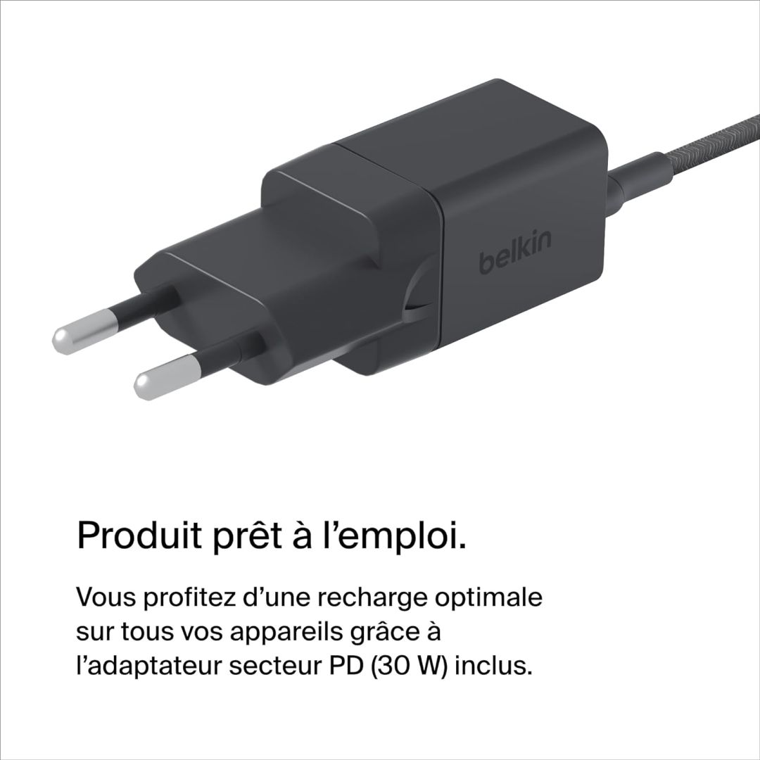 Belkin BoostCharge Pro 2in1 Wireless Charging station with MagSafe 15W Charcoal