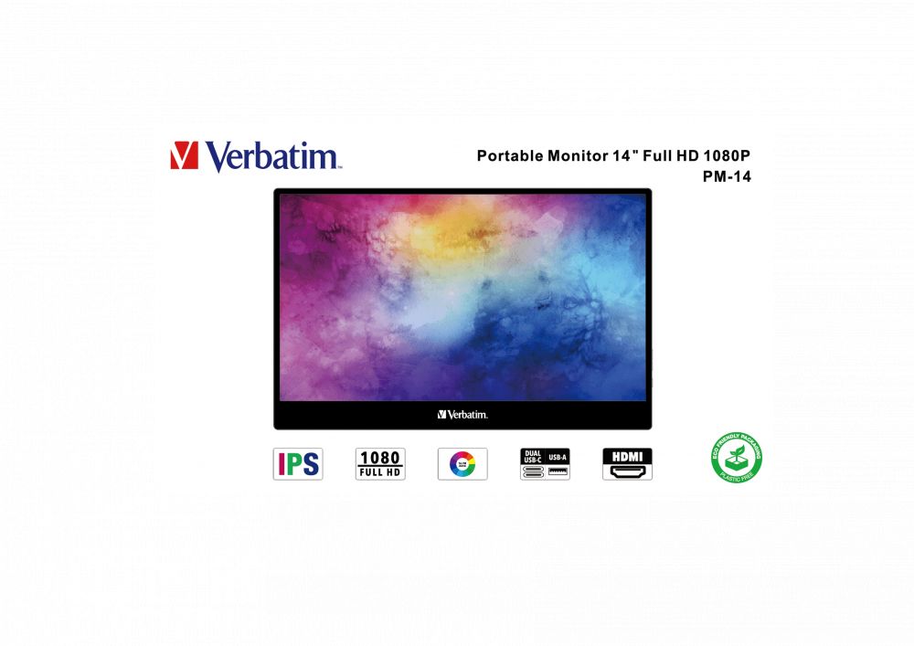 Verbatim 14" PM-14 IPS LED Portable