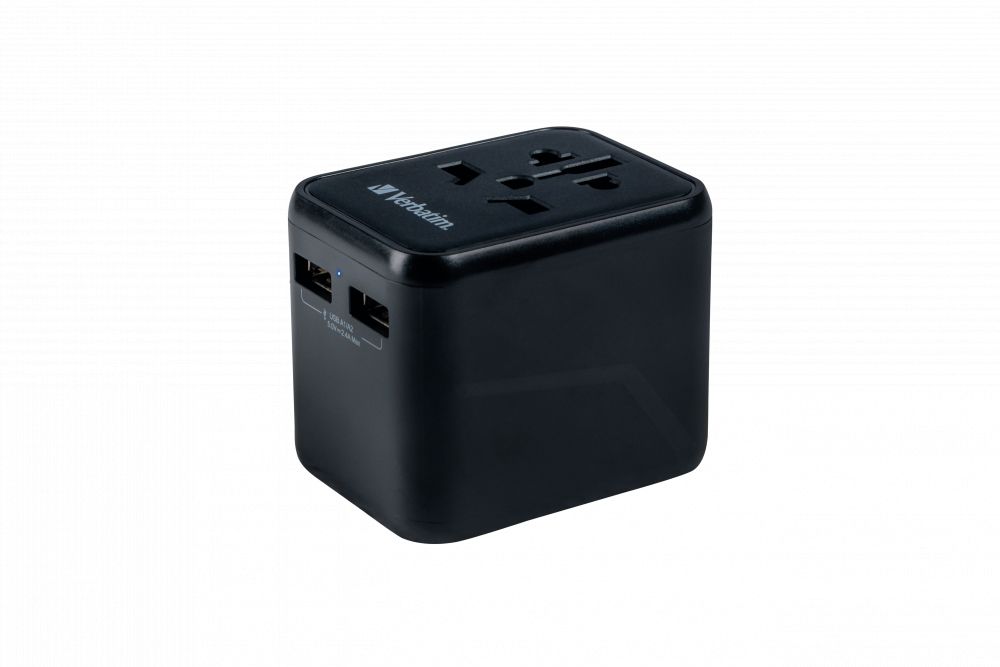 Verbatim Universal Travel Adapter UTA-03 Plug with USB-C PD & QC, 2 x USB-C & 2 x USB-A ports