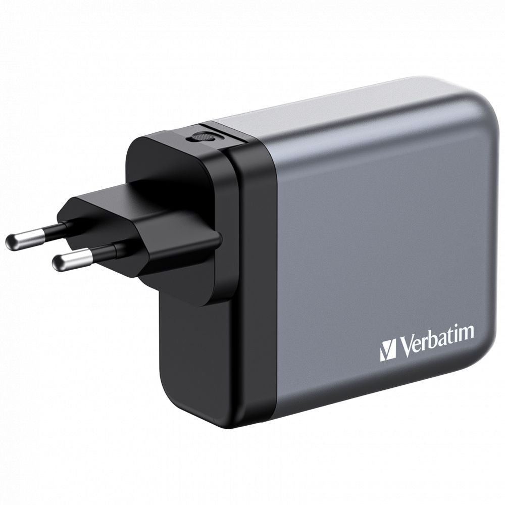 Verbatim 140W 4-Port GaN Wall Charger Grey