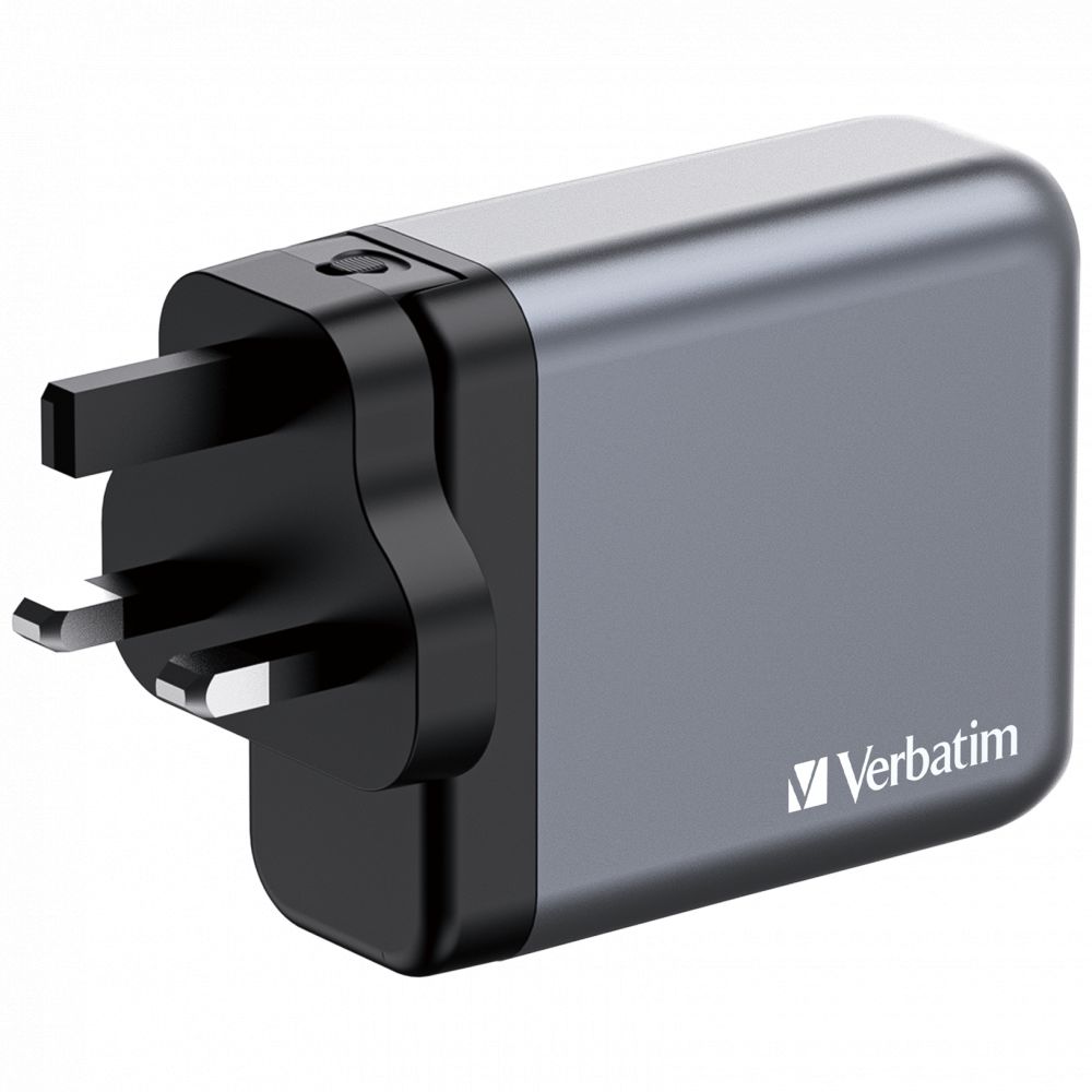 Verbatim 140W 4-Port GaN Wall Charger Grey