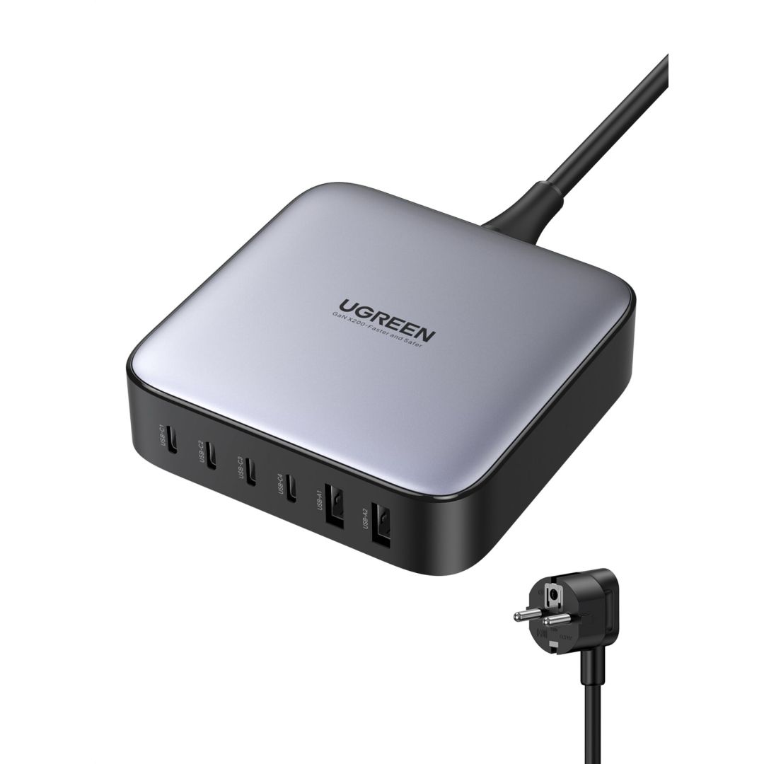 UGREEN Desktop Fast Charger 2USB-A+4USB-C 200W Grey