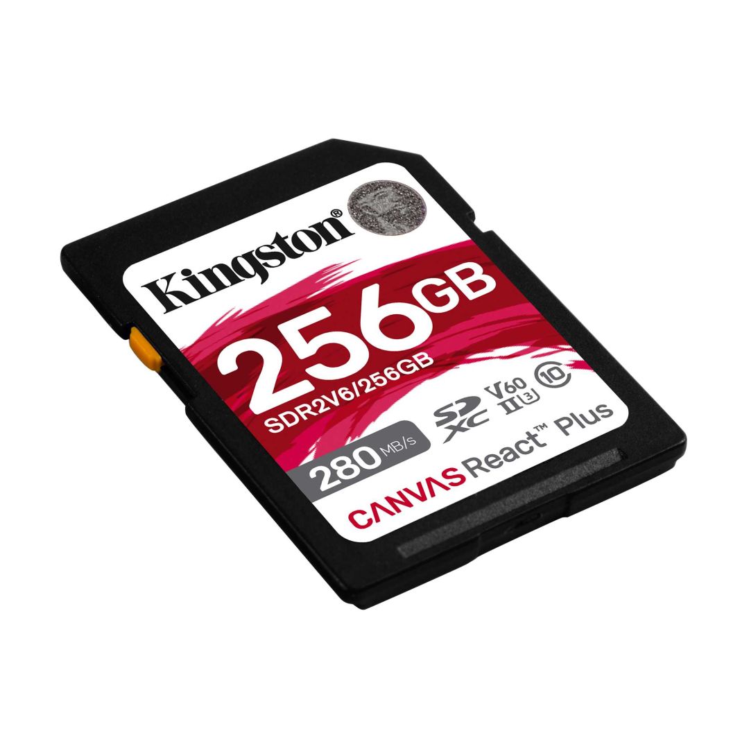 Kingston 256GB SDXC Canvas React Plus Class 10 UHS-II U3 V60