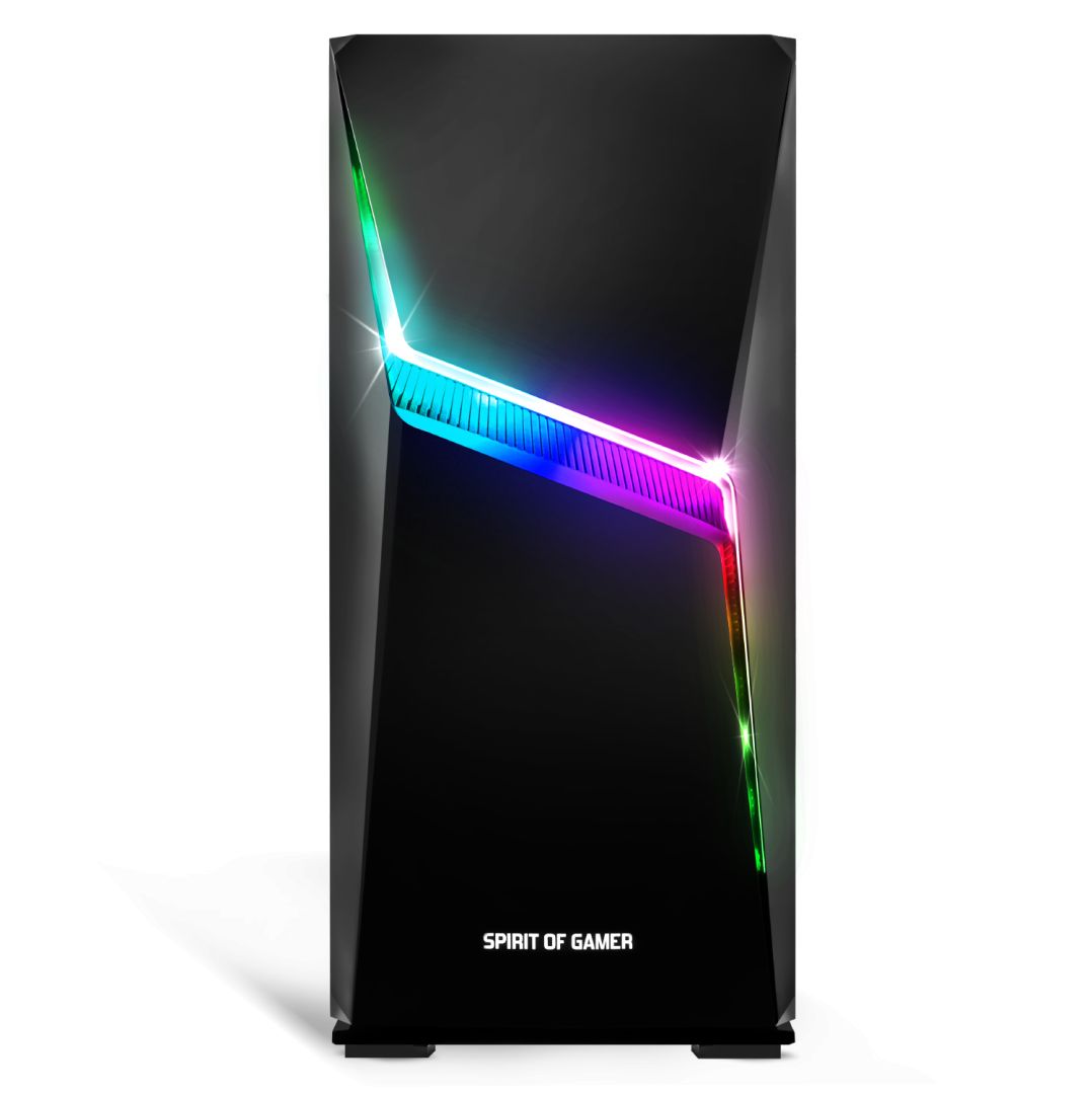 Spirit Of Gamer Clone 4 RGB Tempered Glass Black