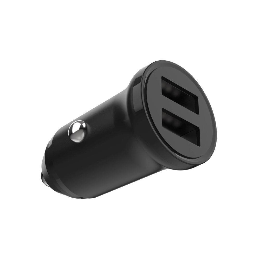 FIXED Dual USB Car Charger 15W + USB/Lightning Cable Black