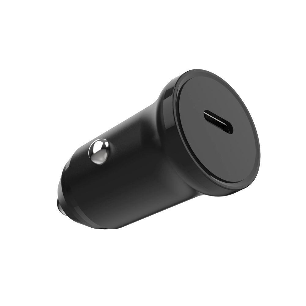 FIXED USB-C Car Charger 20W+ USB-C/USB-C Cable Black