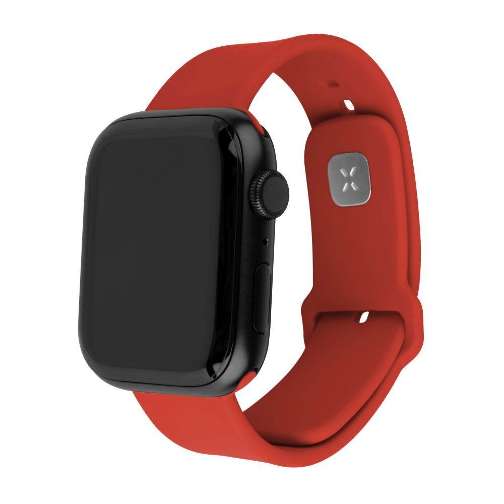 FIXED Silicone Sporty Strap Set for Apple Watch 38/40/41mm Red