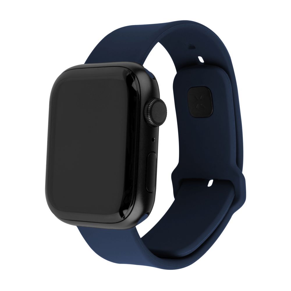 FIXED Silicone Sporty Strap Set for Apple Watch 42/44/45mm Blue