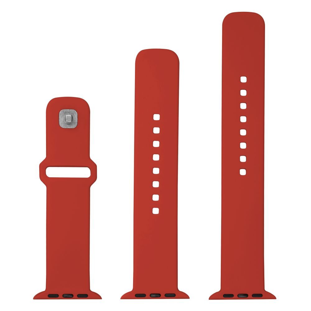 FIXED Silicone Sporty Strap Set for Apple Watch 42/44/45mm Red