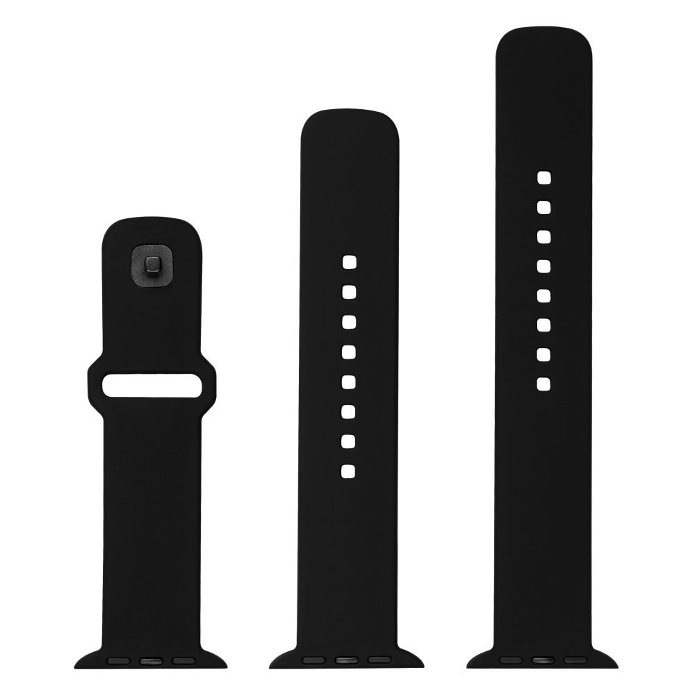 FIXED Silicone Sporty Strap Set for Apple Watch Ultra 49mm Black