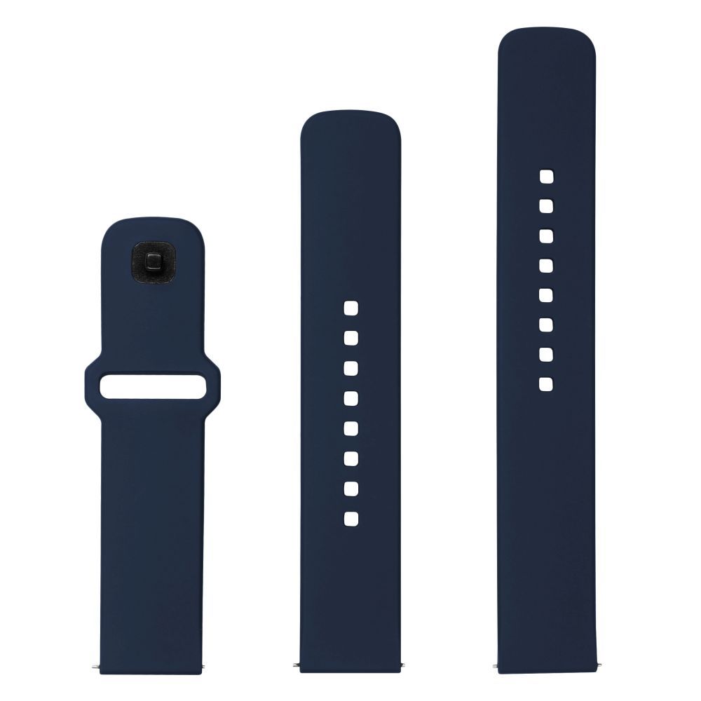 FIXED Silicone Sporty Strap Set with Quick Release 20mm for Smartwatch Blue