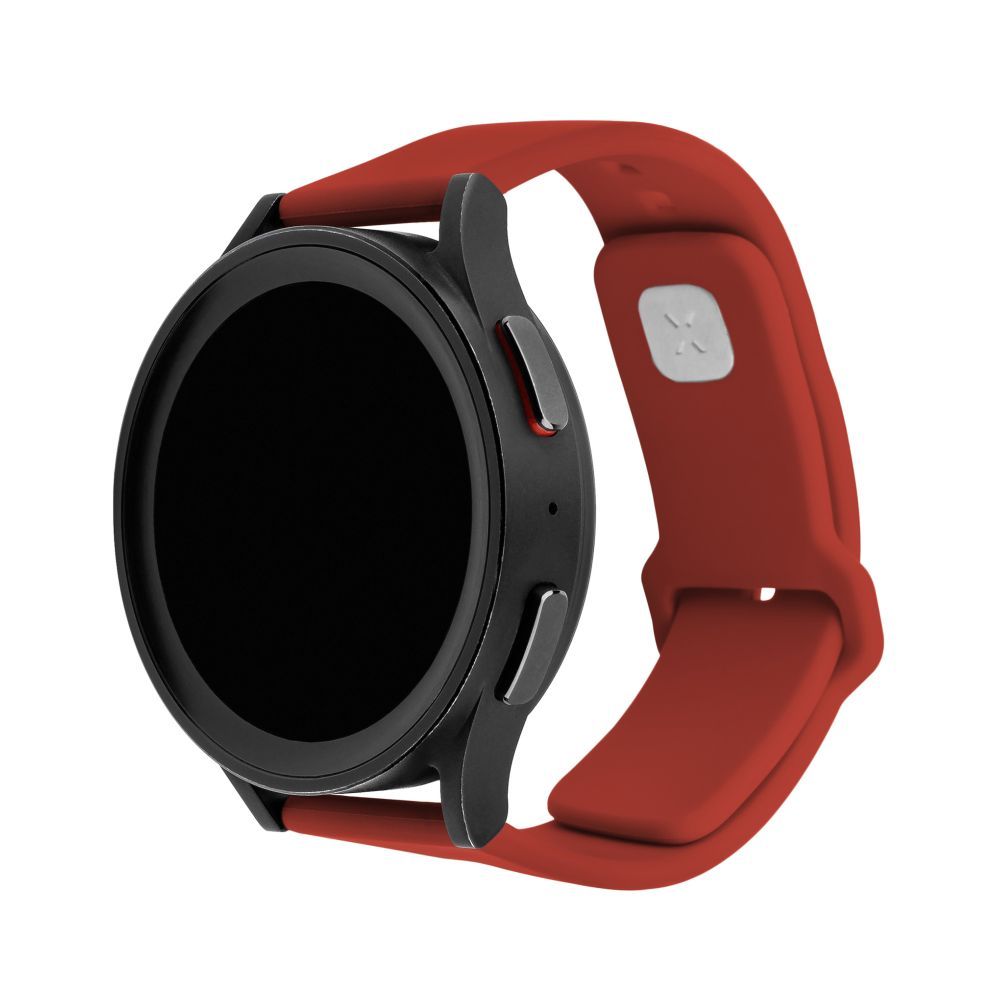 FIXED Silicone Sporty Strap Set with Quick Release 20mm for Smartwatch Red