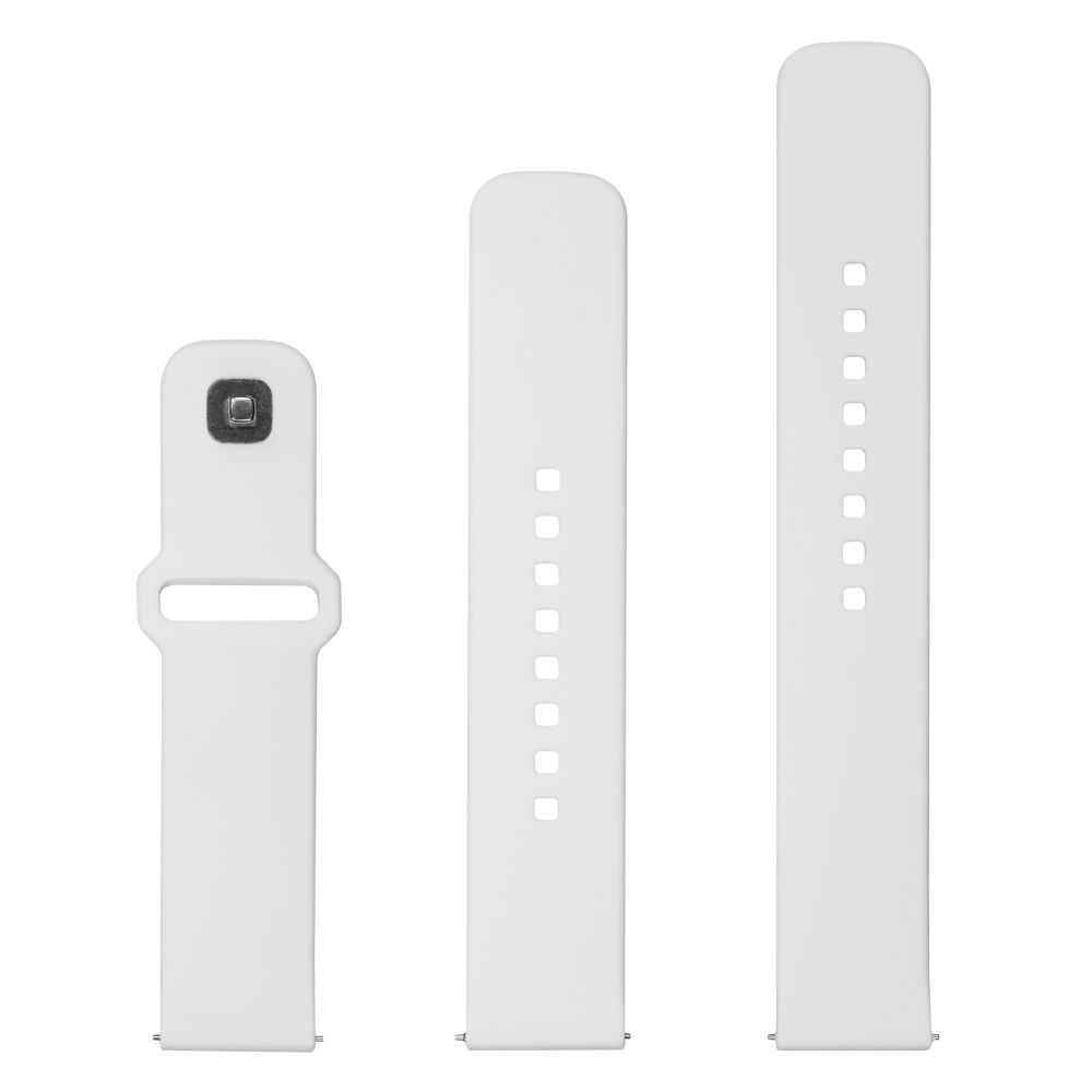 FIXED Silicone Sporty Strap Set with Quick Release 20mm for Smartwatch White