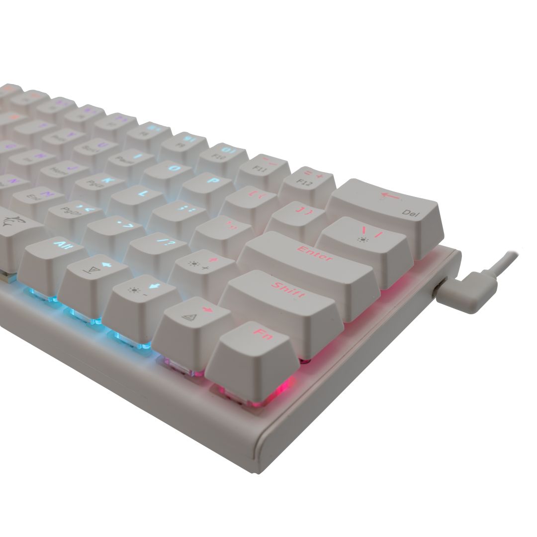 White Shark Wakizashi Blue Switches Gaming Keyboard White US