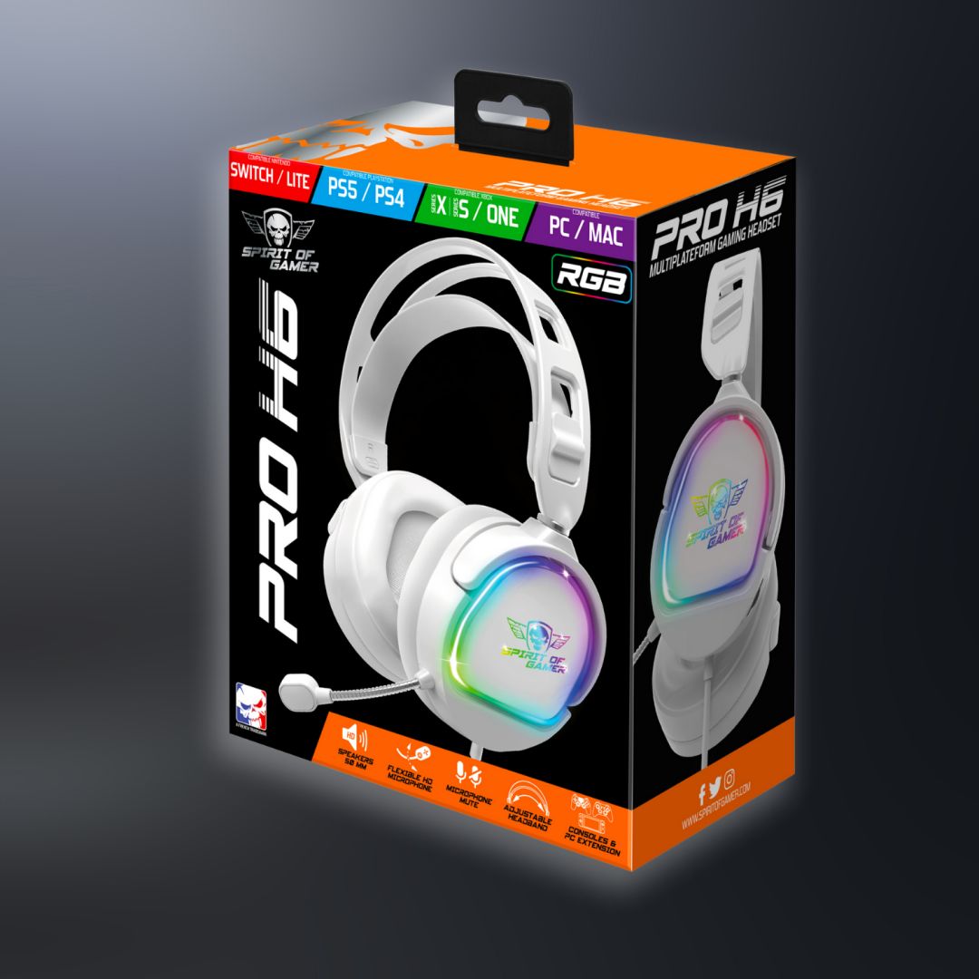 Spirit Of Gamer PRO H6 RGB Gaming Headset Arctic