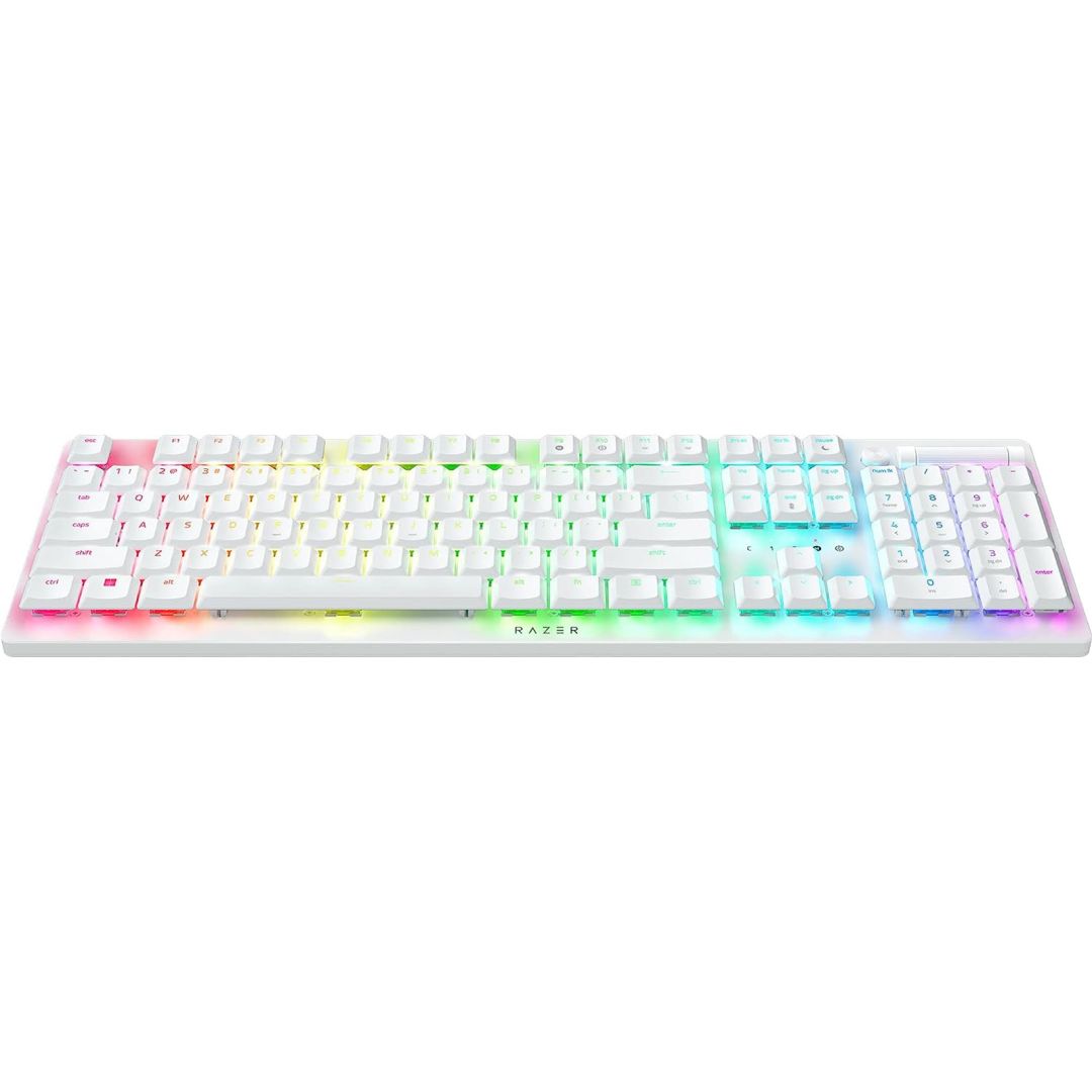 Razer DeathStalker V2 Pro Clicky Optical Purple Switch Keyboard White US