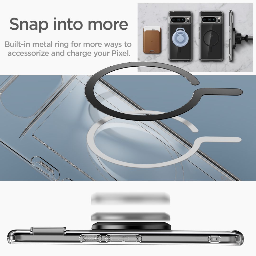 Spigen Google Pixel 8 Pro Ultra Hybrid OneTap Metal Ring MagSafe Black