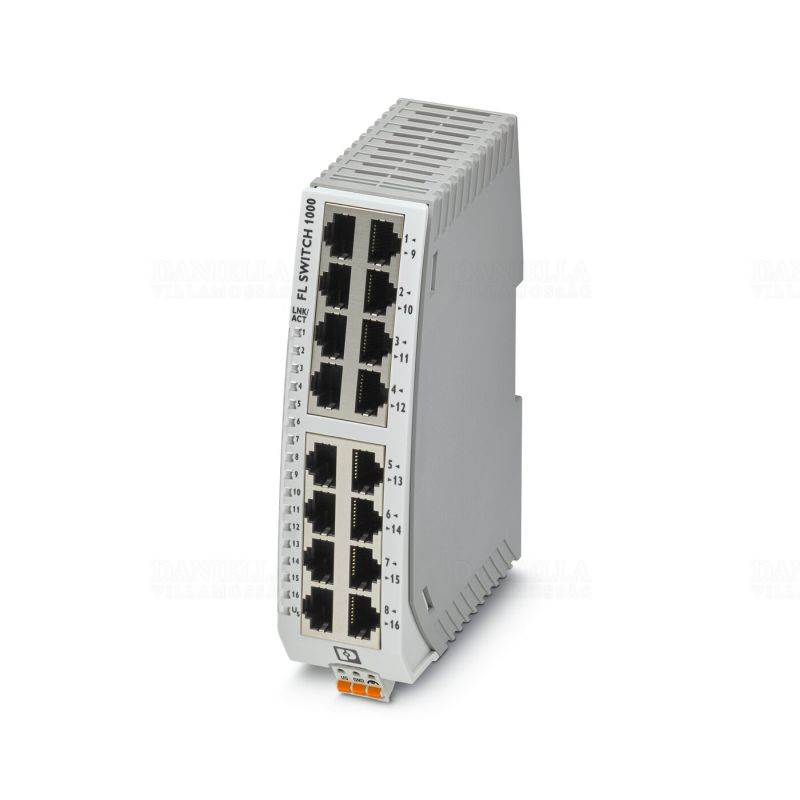 Phoenix Contact ipari hálózati switch 16x 10/100 MBit/s RJ45, DIN-sínre, IP30