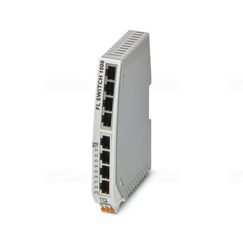 Phoenix Contact ipari hálózati switch, nem konfigurálható, Portok száma: 8x 10/100 Mbit/s RJ45, DIN-sínre, IP30 FL 1008N