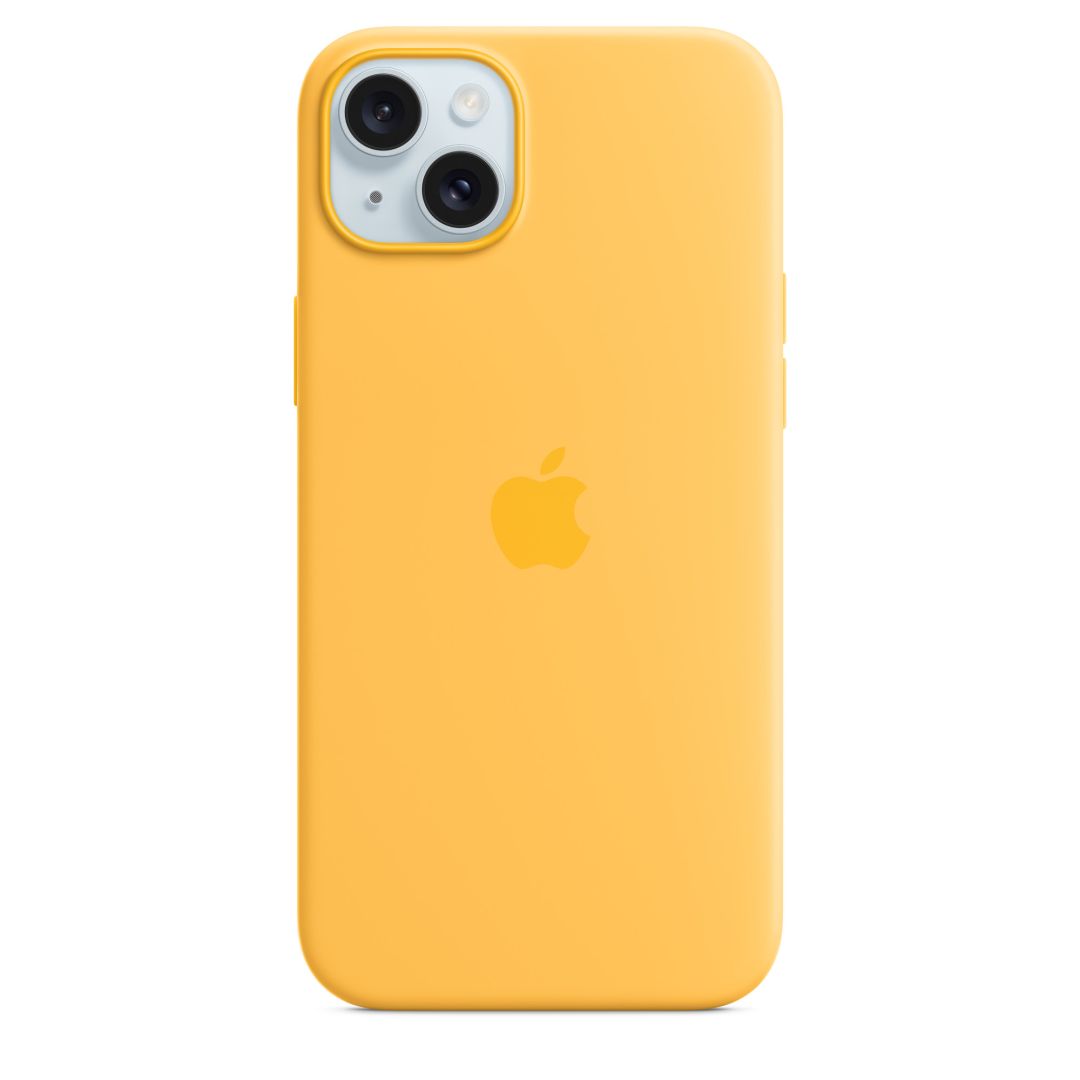 Apple iPhone 15 Plus Silicone Case with MagSafe Sunshine