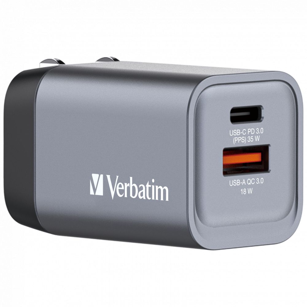 Verbatim 35W 2-Port GaN Wall Charger Black