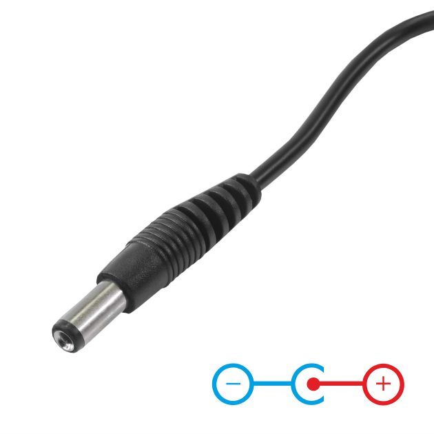 Akyga AK-DC-01 USB - DC 5,5 x 2,1 mm cable 0,8m Black